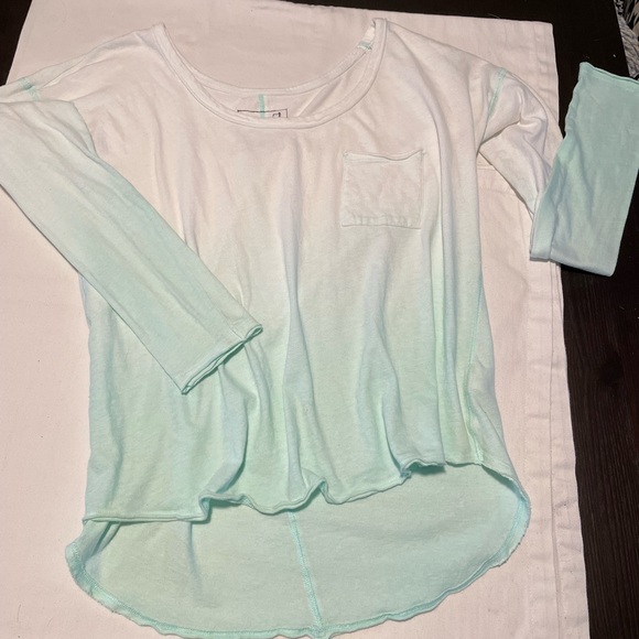 We The Free long sleeve minty bayalage T-shirt - Picture 3 of 9